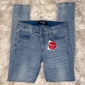 Express Mid-Rise Denim Stretch Legging